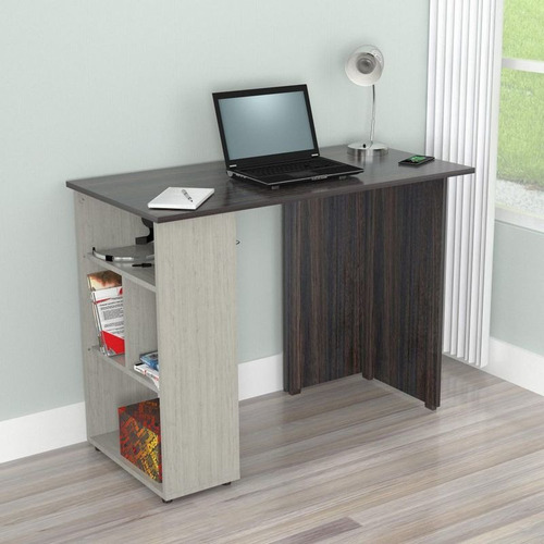 Escritorio Inval ES9903 melamina de 1m x 75cm x 50cm tabaco chic y chantilli