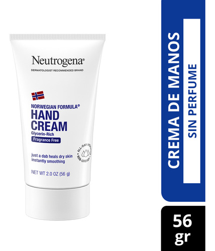  Crema hidratante para manos Neutrogena Fórmula Noruega Crema de Manos en pomo 56g