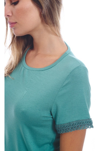 Remera Puntilla En Manga