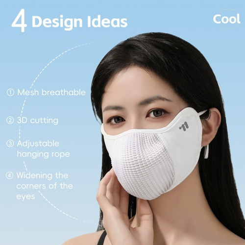 Máscara Facial Ice Silk, Transpirable, Deportiva 3d, A Prueb