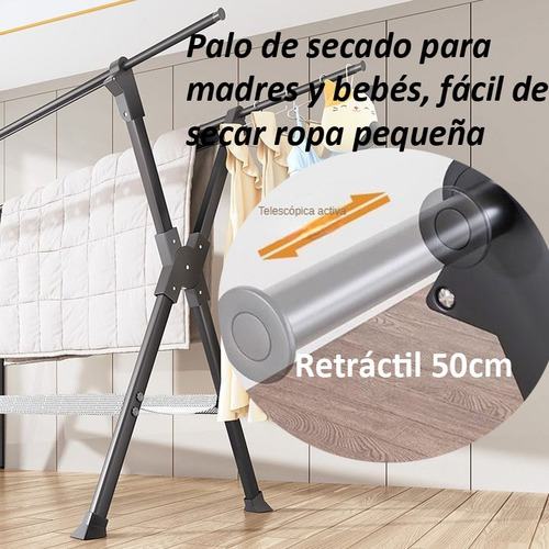 Tendedero De Ropa Plegable Tripolar En Forma De X Metálico