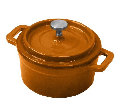 Mini Olla De Hierro 13x10x4.6 Cm Naranja Briva Ec1059n