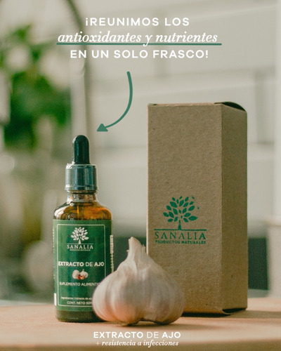 Imagen 2 de 6 de Extracto De Ajo Sanalia, Antioxidantes Y Nutrientes
