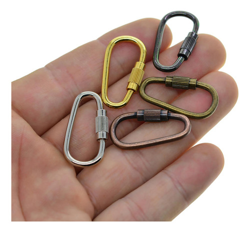 . 4 X 20 Piezas Pequeño Llavero Mosquetón Clips D Anillo