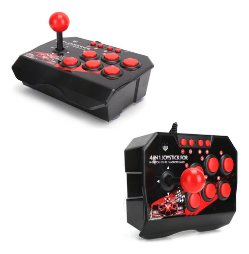 Controle Fliperama Compativel Nitendo Switch Game Arcade Box Cor Preto