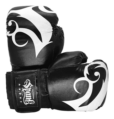 Imagem 1 de 8 de Luva De Boxe E Muay Thai Spank Preto - 12oz