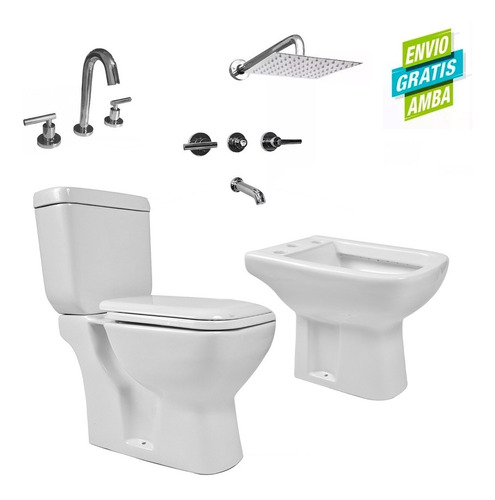 Juego Prunus Damara Inodoro Bidet Climb Hidromet Cs8081