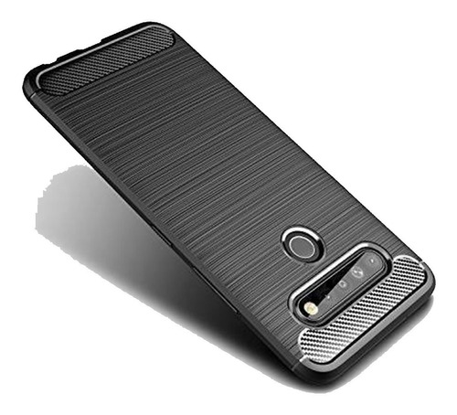 Funda Tpu Fiber Carbon Rugged Y Vidrio Templado Para LG K61 