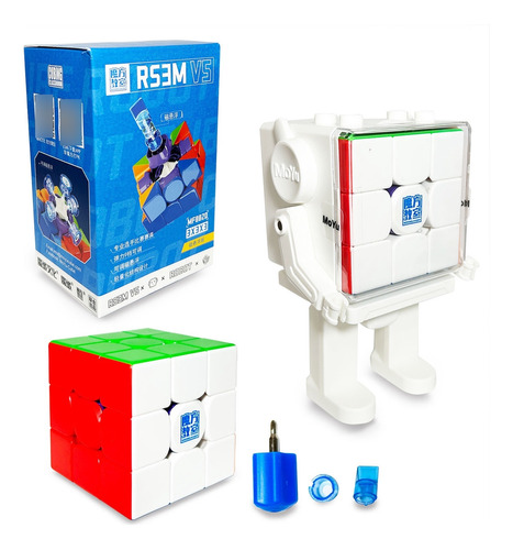 Rs3m V5 Ball Core Uv + Base Robot Cubo Rubik 3x3 Magnetico