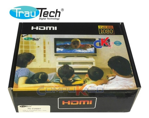 Conversor De Hdmi A Rca Trautech Audio Video De Pc Hdmi A Tv