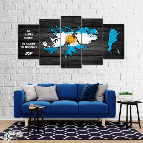 Cuadro Malvinas Argentinas Decorativo 150x70 Argentina