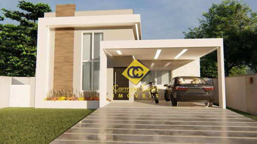 Imagem 5 de 19 de Lançamento!! Casa Linear Com Design Moderno No Condomínio Alphaville Em Rio Das Ostras!! - Ca2182
