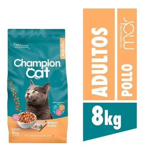 Comida De Gatos Champion Cat 8kg Pollo