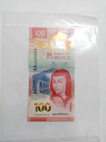 Billete De 100 Pesos Mexicanos Aa