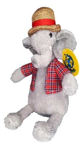 Elefante Con Sombrero Juguete Peluche Esponjoso Adorable