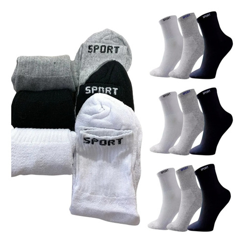 Kit 48 Pares Meias Cano Longo Sport