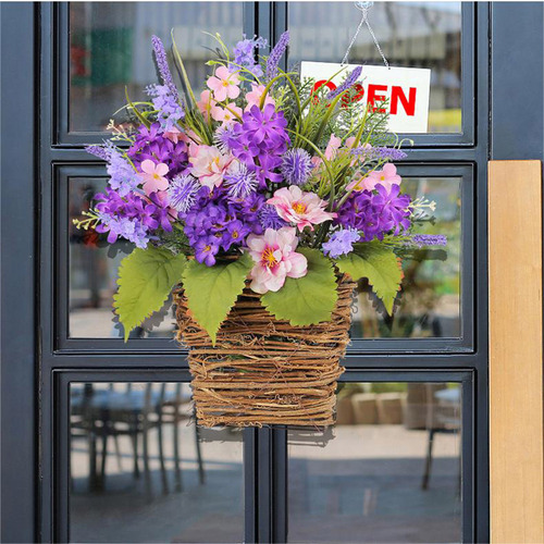 Cesta De Flores De Simulación H Purple Sim 8003