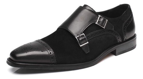 La Milano Mens Leather Double Monk Strap L B078jdqh1c_200324