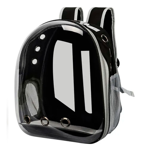 Bolso Transportador Mascotas Gato Perro Visor Rigido Mochila Rosa