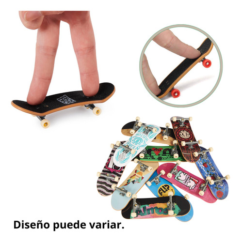 Skates Para Dedos Tech Deck Set De Patinetas Pack De 4 Skate Multicolor Blanco