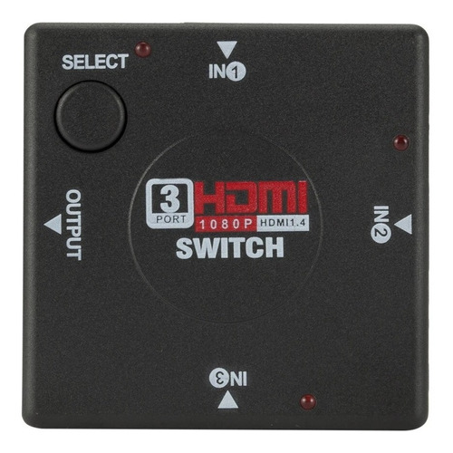 Switch Multipuerto Hdmi Con Selector 3 Entradas 1 Salida Fhd