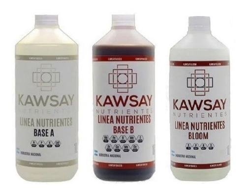 Kawsay Nutrientes Base A Base B Bloom De 1litro Hidroponia