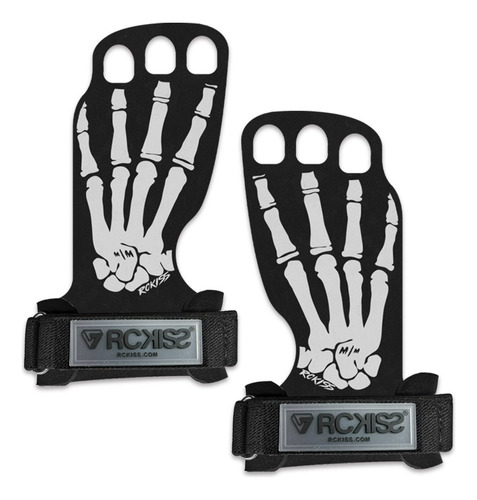 Par Calleras Piel Crossfit Rckiss Skull (hand Grip) 3 Dedos 