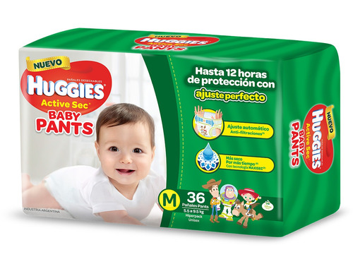 Pañales Huggies Active Sec Pants  M