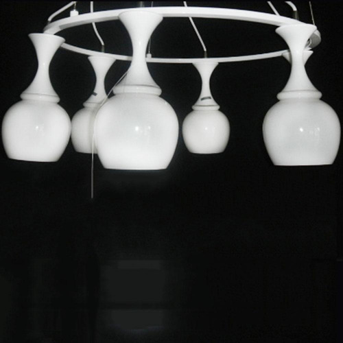 Lustre Moderno Branco C/ Cúpulas