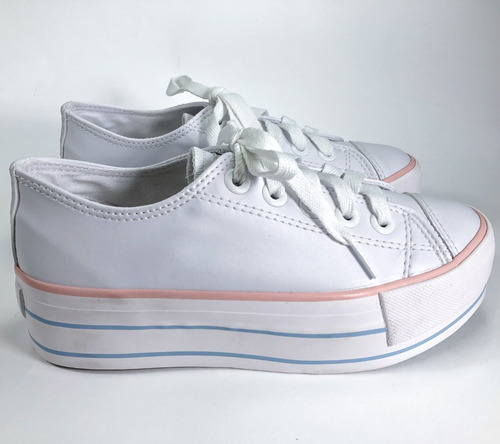 Imagem 5 de 5 de Tênis Feminino Capricho Cano Curto Plataforma Branco