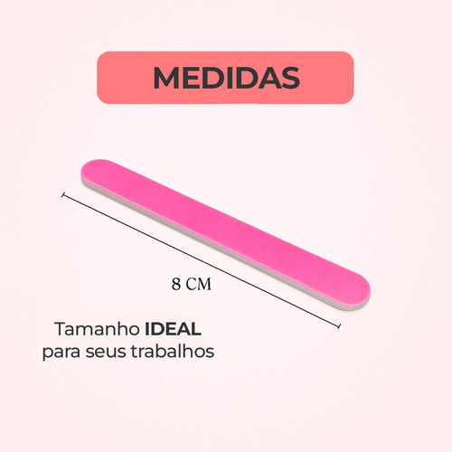 Kit 100 Lixa Unha Mini Manicure Pedicure Descartável Popular