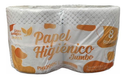 Papel Higienico Jumbo Blanco 300 Mts X 8 Unidades