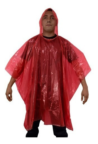 Poncho De Emergencia Biodegradable Alaska Rojo