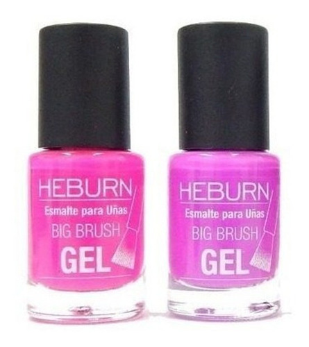 Kit 2 Esmalte Uñas Heburn Gel Sin Cabina Manicuría Manos 