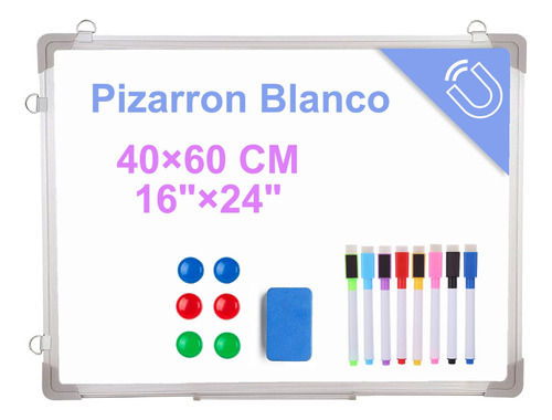 Pizarron Blanco 40x60cm Pizarra Blanca Magnetica Pizarrones