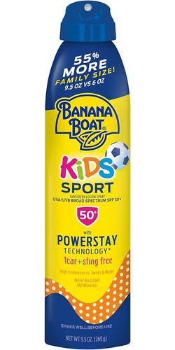 Banana Boat Kids Sport Spray De Protección Solar De Amplio E