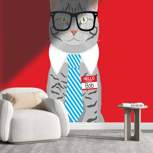 Papel Tapiz Para Pared Sala Elegante Bob Cat Contacto W 48 