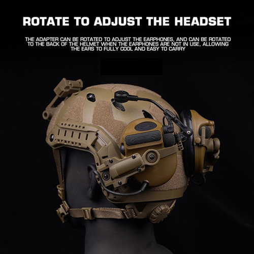 Adaptador De Trilho De Capacete Para Acessórios Comtac3 Comt