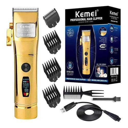 Maquina Cortadora De Pelo Kemei Km 2850 Pg Profesional Barbe