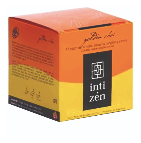 Te Inti Zen Golden Chai: Negro C/ Curcuma Caja X 15 Saquitos