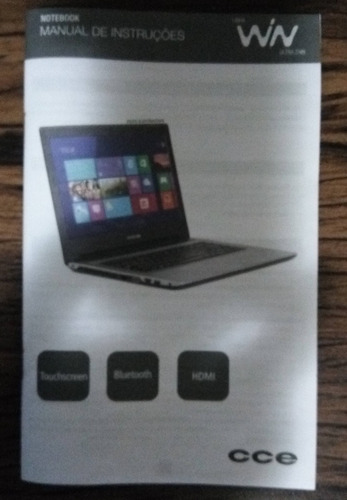 Notebook Cce Ht345 4gb Ram, Hd 500gb, Tela Touch Sem Bateria