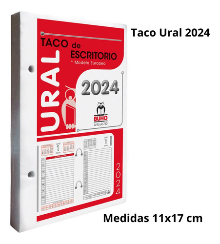 Taco Calendario  Ural 2024 - Buho- Libreria Centro