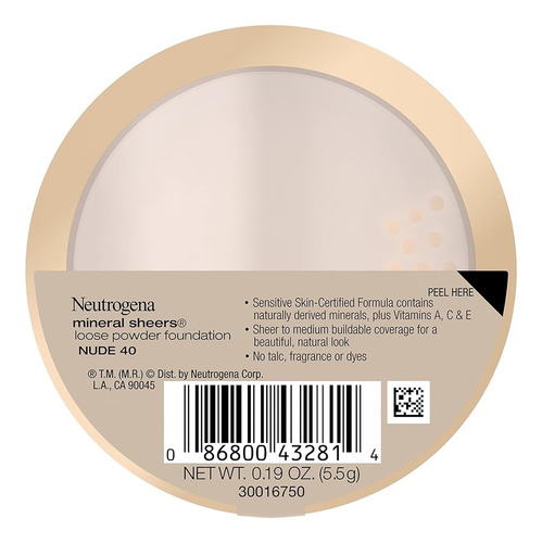 Neutrogena Mineral Sheers Polvo Base Maquillaje Mineral 5.5g