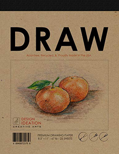 Diseño Ideación Draw: Papel Premium Bloc De Dibujo De Lápiz,