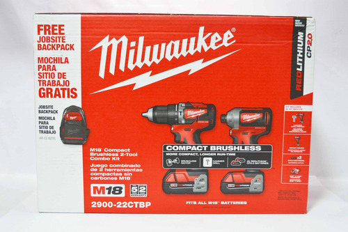 Taladro Milwaukee 2900-22ctbp Set Taladro2802-20+atornill285