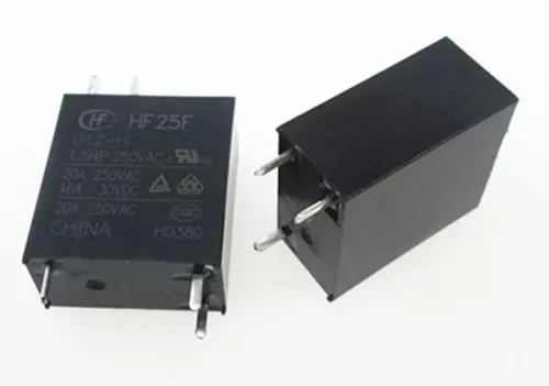 RELE MICROONDAS 12V 20A HF25F 25.01.019 - Fazolo Componentes Eletrônicos