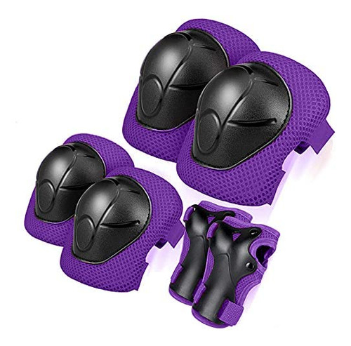 Casco Ajustable Para Niños Con Rodilleras Y Coderas