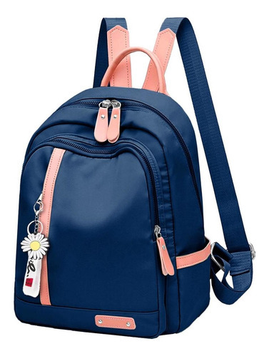 Mochila Feminina Bolsa Moderna Top Grande Resistente Escolar Cor Azul