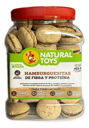 Natural Toys Snack Para Perros Hamburguesitas 450 G