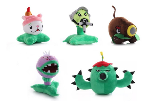 Set 5x Plantas Vz Zombies Peluches Felpa Suave Juguete
